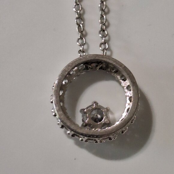 Avon Circle Of Life Cubic Zirconia Pendant Necklace - Picture 6 of 8